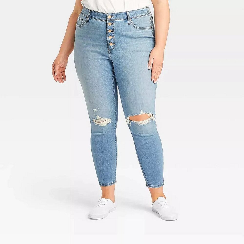 NEW WOMEN'S UNIVERSAL THREAD JEANS HIGH RISE SKINNY 5-BUTTON WOMENS SIZE 20W